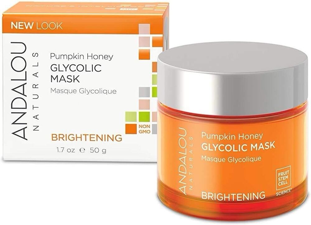 Andalou Naturals Pumpkin Honey Glycolic Mask Brightening 1.7oz Vegan Skincare